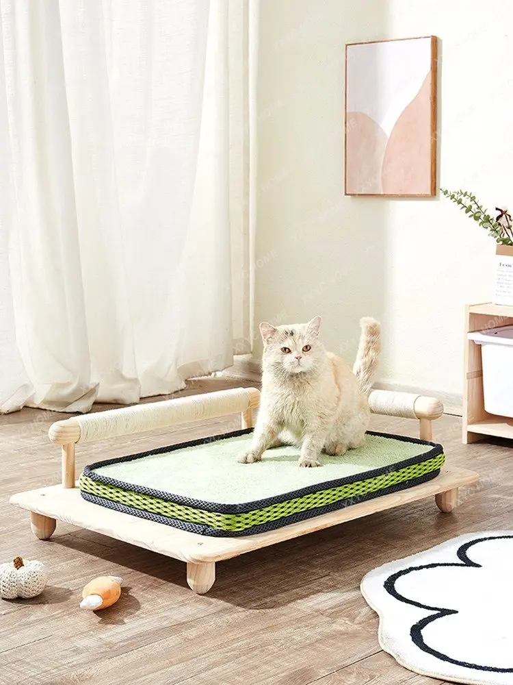 

Dog Bed Four Seasons Universal Kennel Pet Bed Solid Wood Fence Bed Medium and Large Dog Cat Bed Bichon Dog Teddy Dog Bed