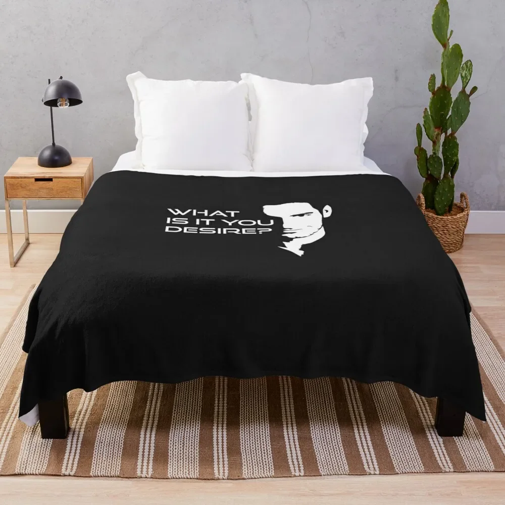 Lucifer Morningstar What is It You Desire Throw Blanket Cute valentine gift ideas Blankets For Baby Blankets