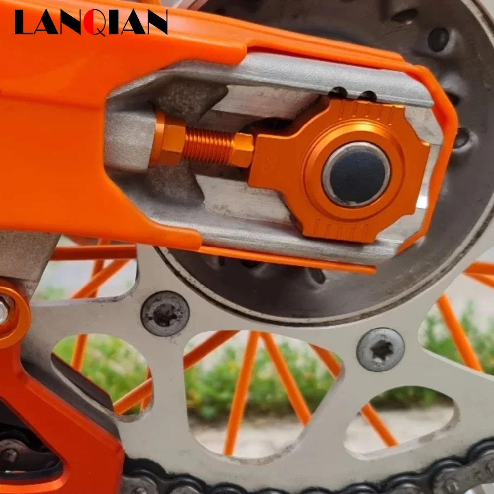 

Motorcycle Rear Chain Adjuster Axle Blocks For 525 500 450 400 350 300 250 200 125 85 380 SX/SXS/XCW/EXCF/EXC Chain Adjuster