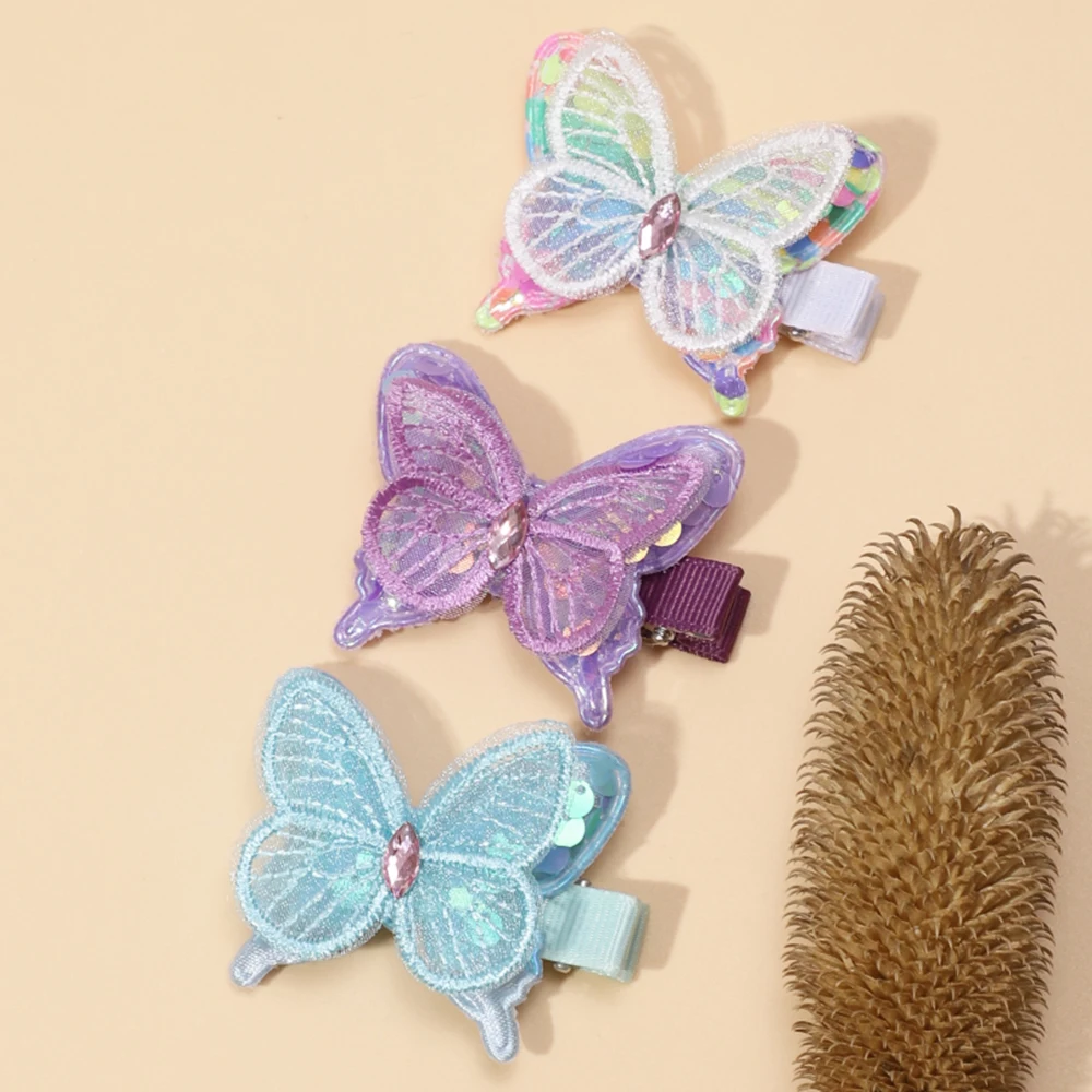 Ragazze Cute Butterfly forcine per bambini bambini Sweet Hair Clip Barrettes accessori per capelli per bambini completamente foderati regalo all'ingrosso