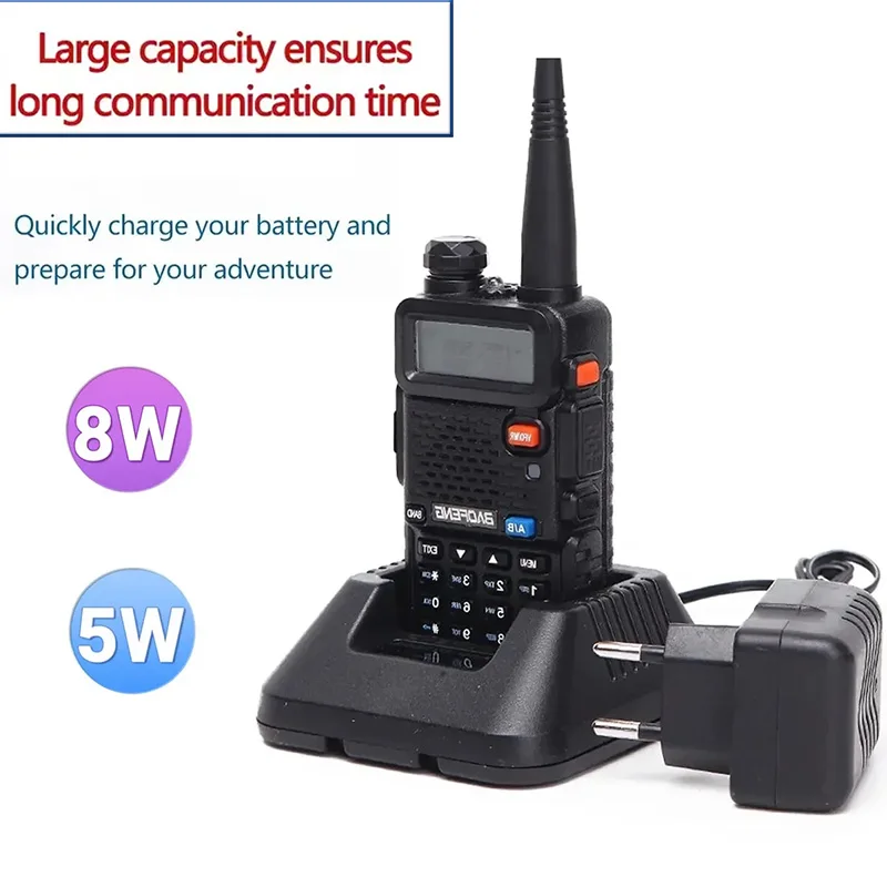 1/2/4PCS Baofeng UV 5R 5W 8W Walkie Talkie Ham CB Radio Long Range Dual Band VHF UHF FM Transceiver Zwei Weg Radio UV5R K5 Plus
