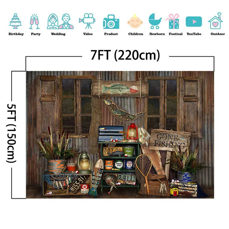 Retro Retro การถ่ายภาพฉากหลัง Photocall Rustic ไม้กระดาน Phonograph ตกแต่งเค้ก Smash พื้นหลัง Photo Booth Props