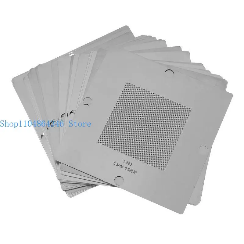 10/27Pcs Direct Heating Stencils BGA Reballing Universal Stencils for Game Console 90x90mm Steel Stencils Template