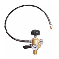 Latest Copper Double Display 400Bar High Pressure Cylinder Valve, M18 * 1.5 and 5/8-18 UNF with Quick Connect Inflatable Head