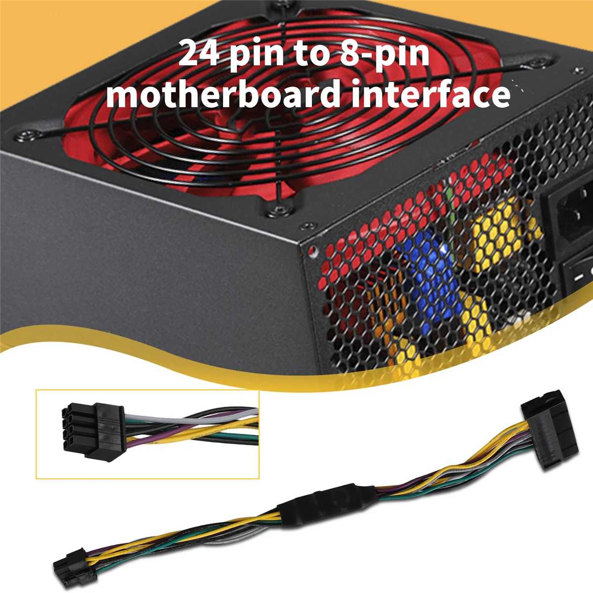 New 24 Pin to 8 Pin ATX PSU Power Adapter Cable Compatible for DELL Optiplex 3020 7020 9020 Precision T1700 12-Inch(30cm)