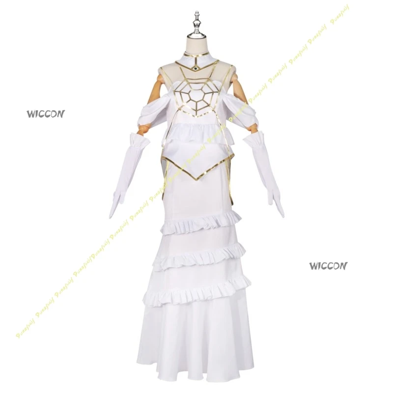 أزياء تنكرية أنيمي فوق ألبيدو فستان بناتي شعر مستعار تنورة لورد إكسسوارات مثيرة تنورة بيضاء بدلة حفلات نسائية عيد الميلاد والهالوين #2
