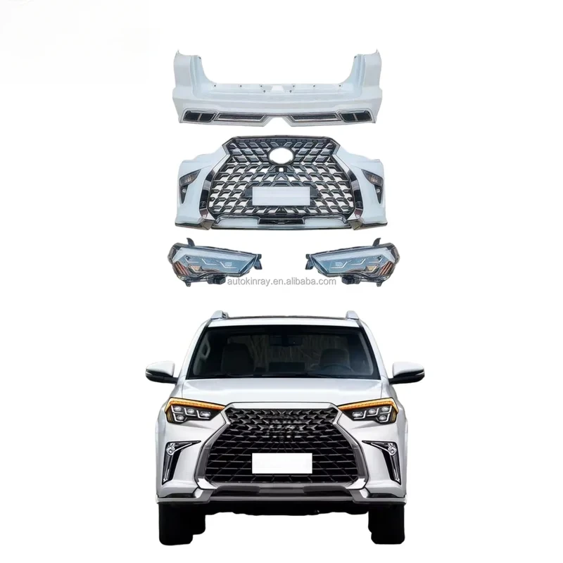 

In Stock 2010-2021 for for 4Runner Bodykit with for Style Upgr Facelift New Front Bumper Rear Bumpe