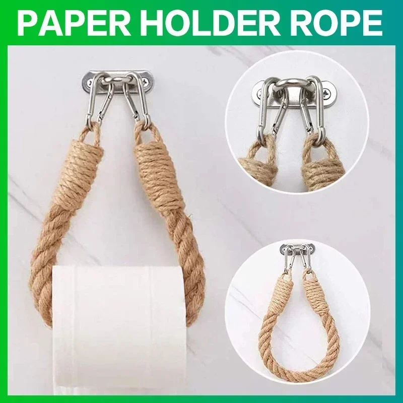 

D5 Vintage Bathroom Accessories Decor Towel Lanyard Toilet Paper Holder Home Hotel Tissue Hanger Towel Organizer Wall Mounted