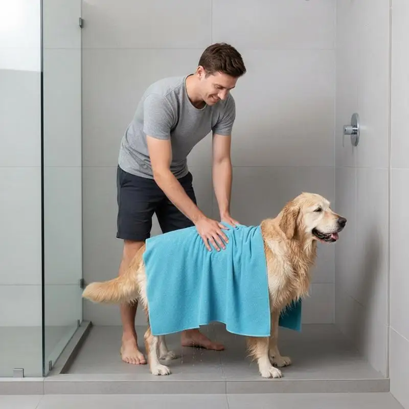 PVA Microfiber Pet Drying Towel - Quick Dry & Reusable Super Absorbent Bath Towel for Dogs, Cats, Car Washing & Window Cleaning