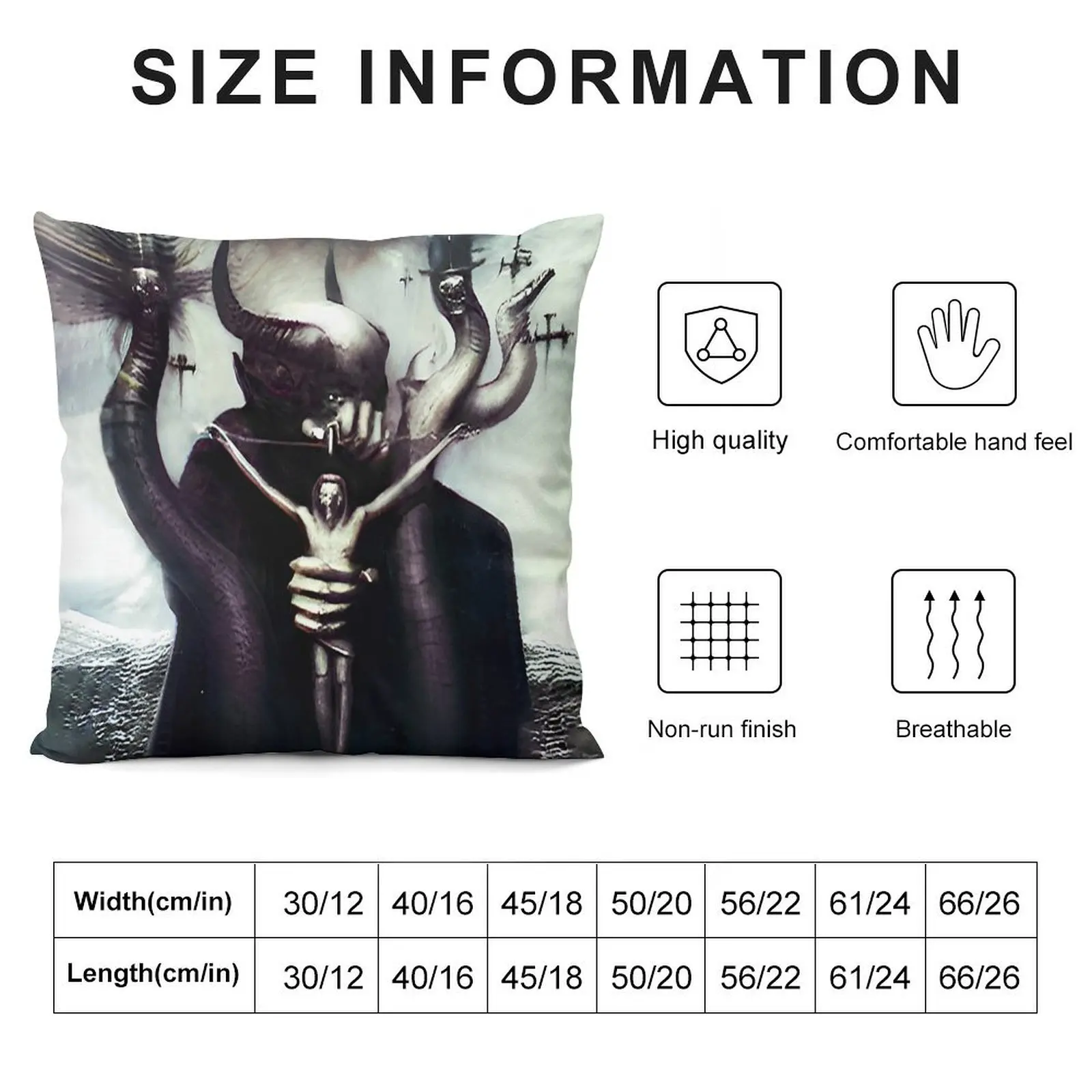 HR Giger Satan Throw Pillow Elastic Cover For Sofa Cushions Home Decor Cushion Covers For Living Room Sofa Cushions Cover pillow