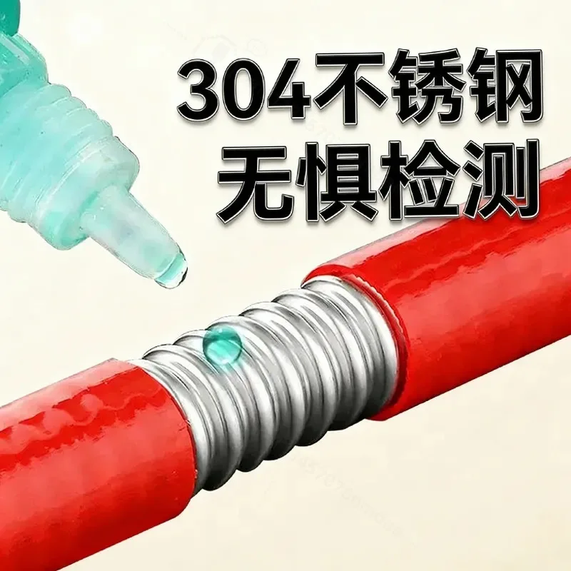 Customized 304 Stainless Steel Wave Metal Hose Plastic Coated PVC Thickened Explosion Proof Anti Scalding Water Heater Hot