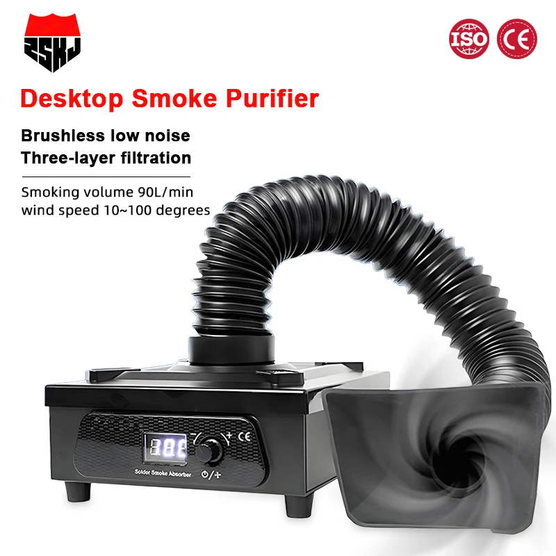 

Desktop Smoke Purifier 3-layer Filter Element Suitable for Mobile Phone Repair Welding and Solder Smoke Exhaust