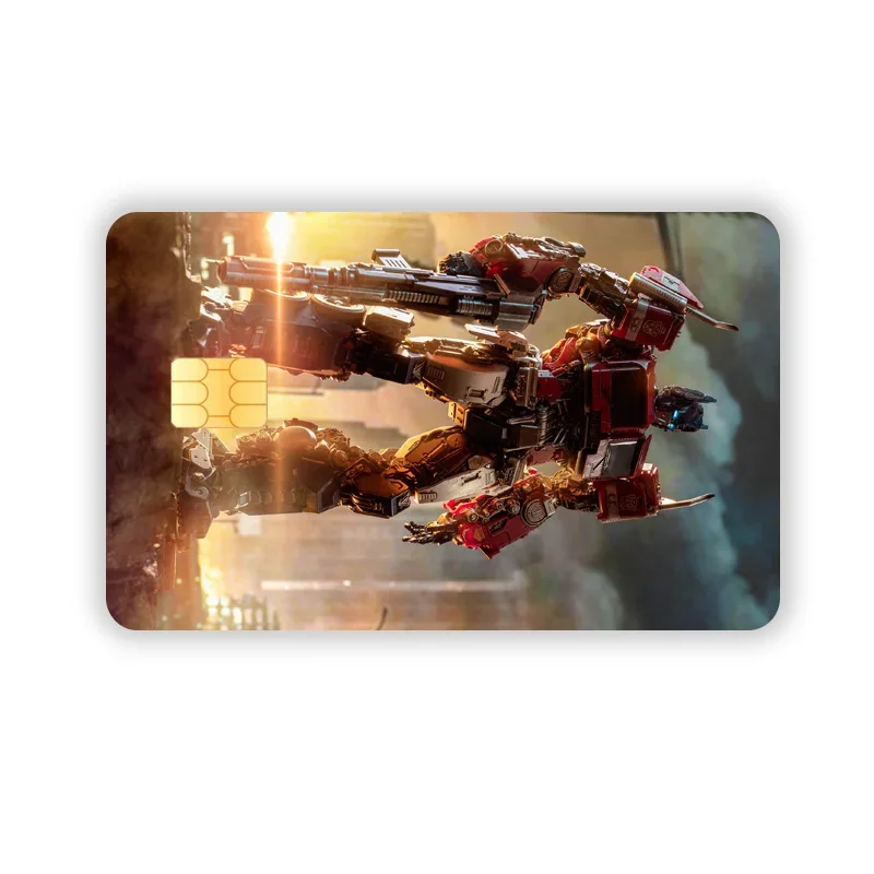 Transformers Optimus Prime Credit Card Debit Card Sticker DIY Anime Waterproof Melody Poker Sticker Film Tape Skin Small Stack