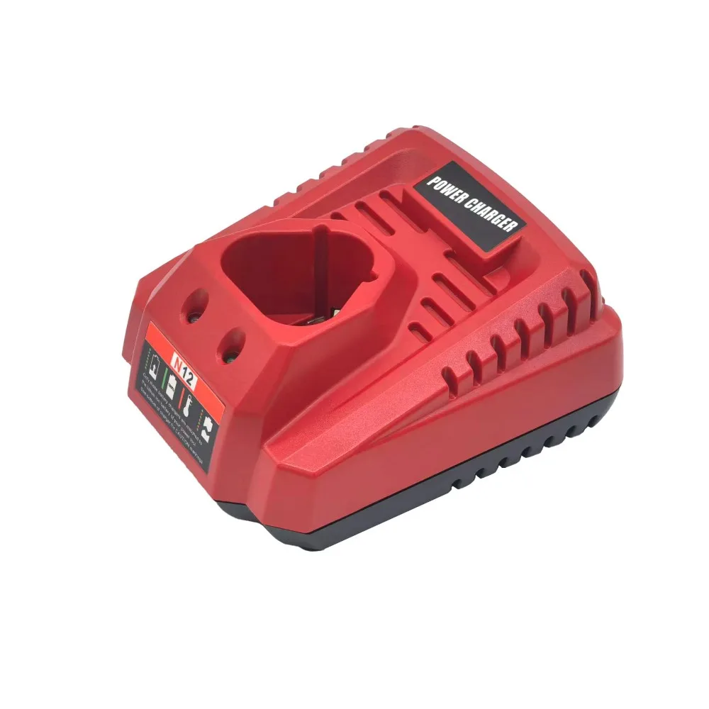12V Lithium Battery Quick Charger Rechargeable Battery Charger for Milwaukee 12V Li-ion Battery 48-11-2401,48-11-2411,48-11-2440
