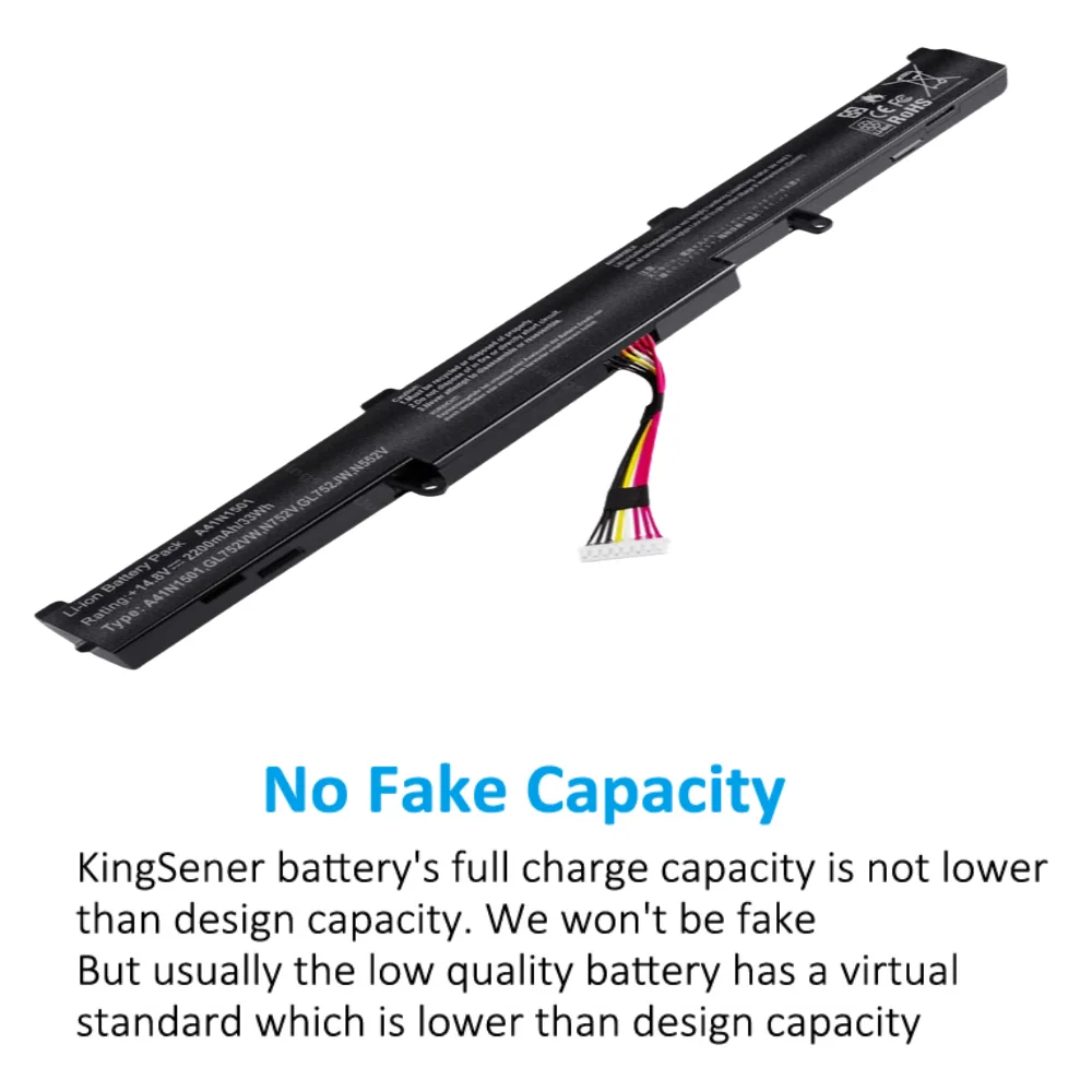 High Quality A41N1501 Laptop Battery for ASUS GL752JW GL752 GL752VL GL752VW N552 N552V N552VW N752 N752V N752VW N752VX A41LK9H