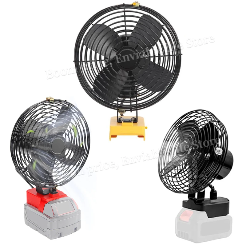 Camping Fan for Makita Dewalt Milwaukee 18V 20V Li-ion Battery for Camping Office Travel Portable Outdoor Indoor Strong Wind