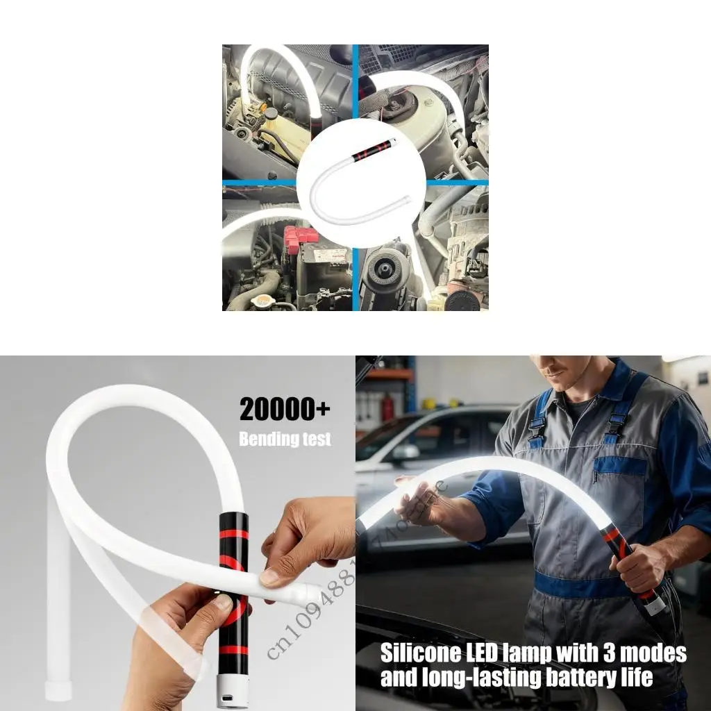 

Bright Bendable LED Light For Car Repair Outdoor And Home Outdoor Activity Use 73cm Portable Rechargeable Flashlight