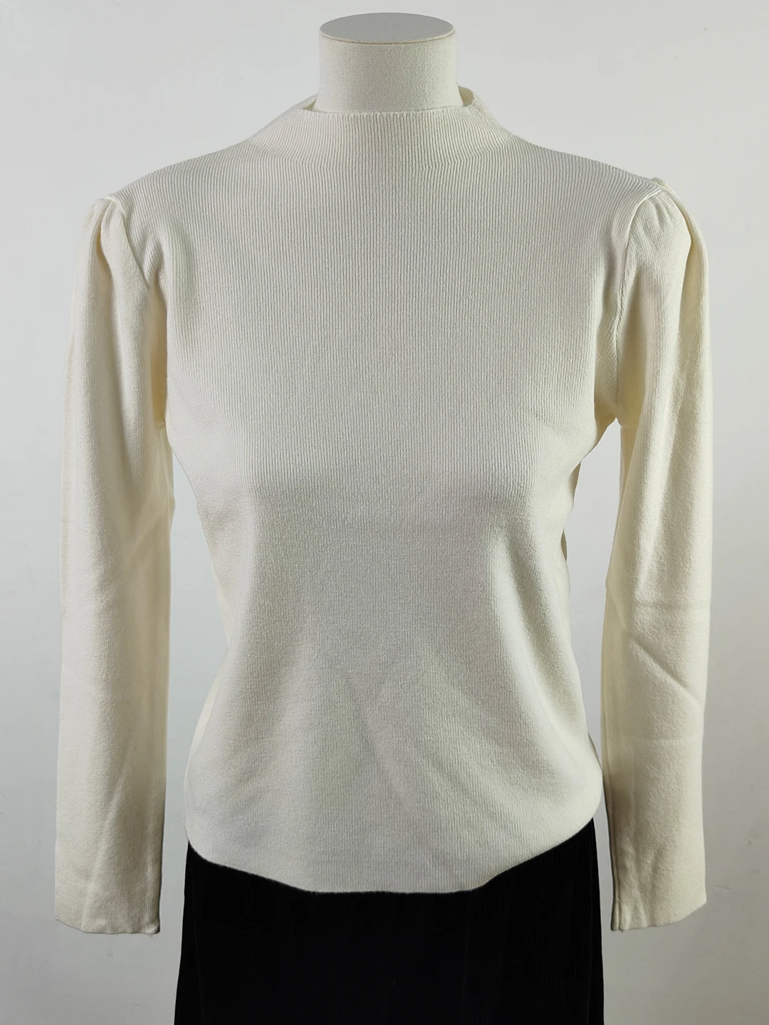 

Облегающий вязаный топ-база для женщин, модный пузырьковый свитер с высоким воротником, осенне-зимняя внутренняя одежда, без фирменной этикетки