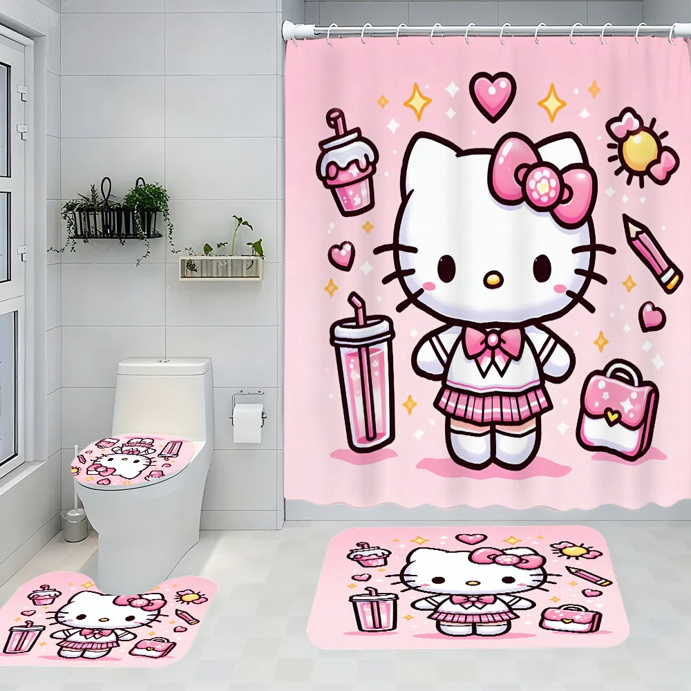 

Disney Mickey Mouse Bathroom Four-piece Set - Avant-garde Waterproof Shower Curtain, creating a complete bathroom kit