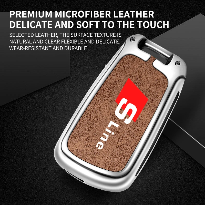 Car Remote Key Fob Case Cover Protect Shell for Audi Sline C6 R8 A1 A3 Q3 A4 A5 Q5 A6 A7 S6 B6 B7 B8 8P 8V 8L TT RS Accessories