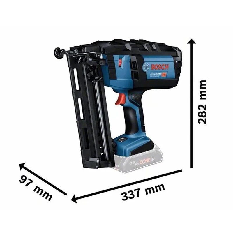 Bosch GNH 18V-64 M Cordless Nailer 18V Lithium Electric Nail Gun Woodworking Tool