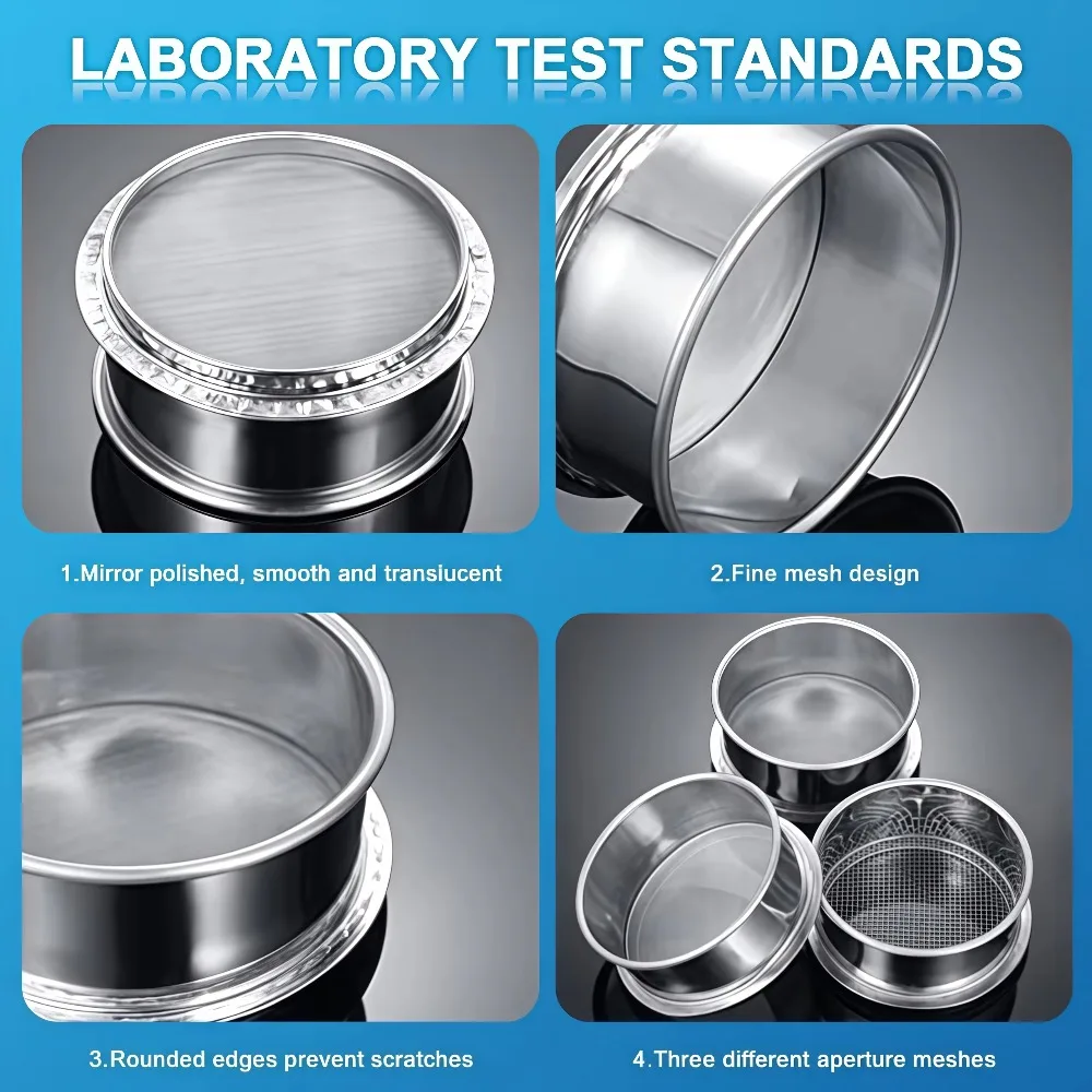 High Performance Precision Grade ASTM E11 ISO9001 Certified Quality Control Particle Size Determination Tools Test Screen