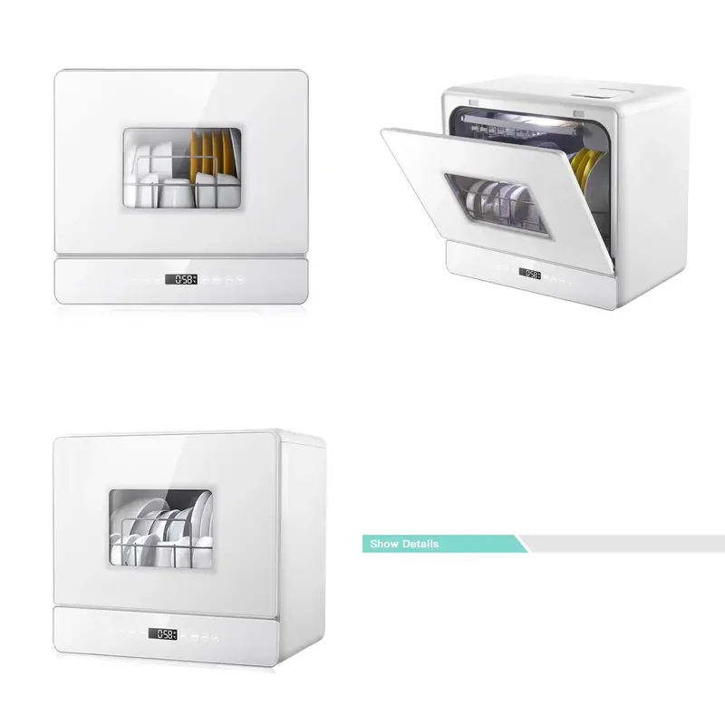 for  New Upgrade Large Capacity Automatic Stainless Steel Desktop Portable Dishwasher with Disinfection Function