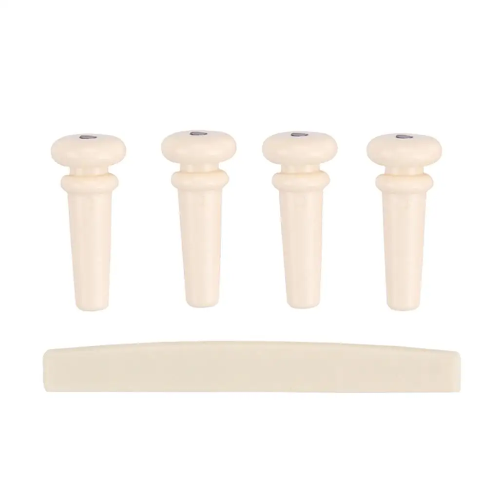 دبابيس جسر غيتار بلاستيك ABS + سرج ، بديل لغيتار الجهير ، 4 من ABS