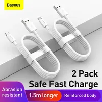 Baseus 2pcs/Set Micro USB Cable 2.1A Fast Charging Data Cable Kit Mobile Phone Cables For Samsung Xiaomi Huawei MP3 USB Charger