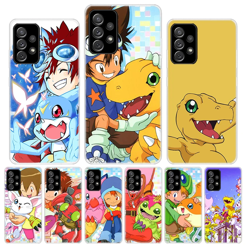 Japanese Anime Digimon Monster Phone Case For Samsung Galaxy A55 A54 A52 A53 A15 A14 A12 A13 A25 A24 A22 A23 A35 A34 A32 A33 A04