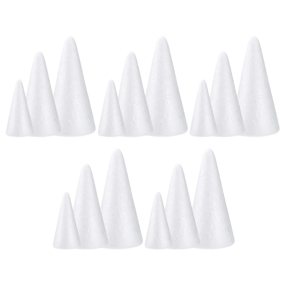 

15 Pcs Decorations Foam Cone Child Christmas Trees Toys Sweet Bags DIY Foams Cones