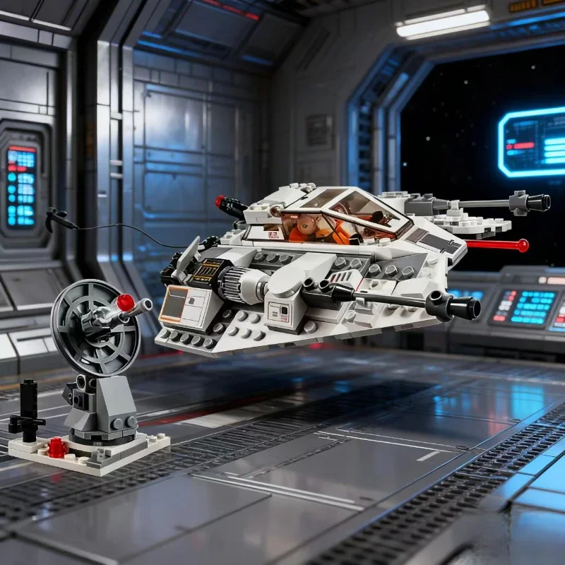 MINISO 333 Uds. FIT 75259 nave espacial Snowowspeeders bloques de construcción avión de campo nevado Starfighter modelo ladrillos regalo de Navidad