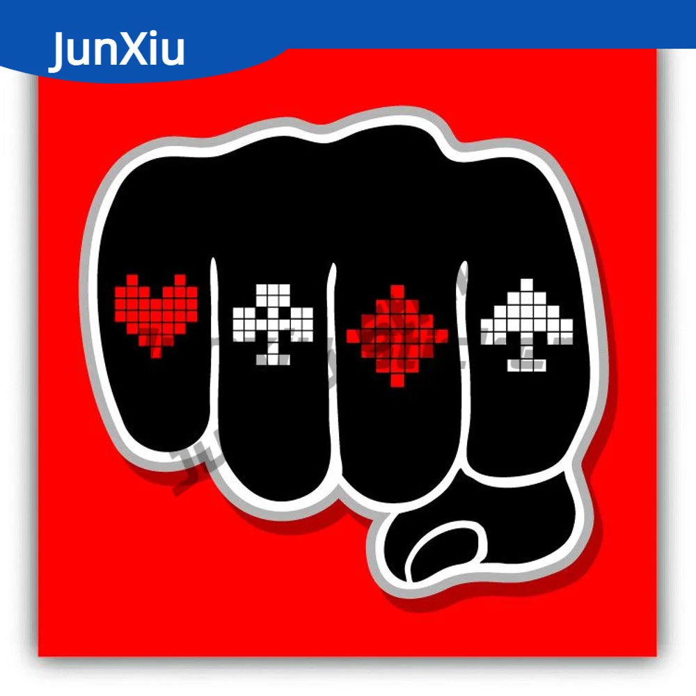 

Poker Hand Cards Las Vegas Sticker Car Bicycle Bumper Suv Window Decal Exterior Accessories Vintage Stickers for Motorcycle Deca