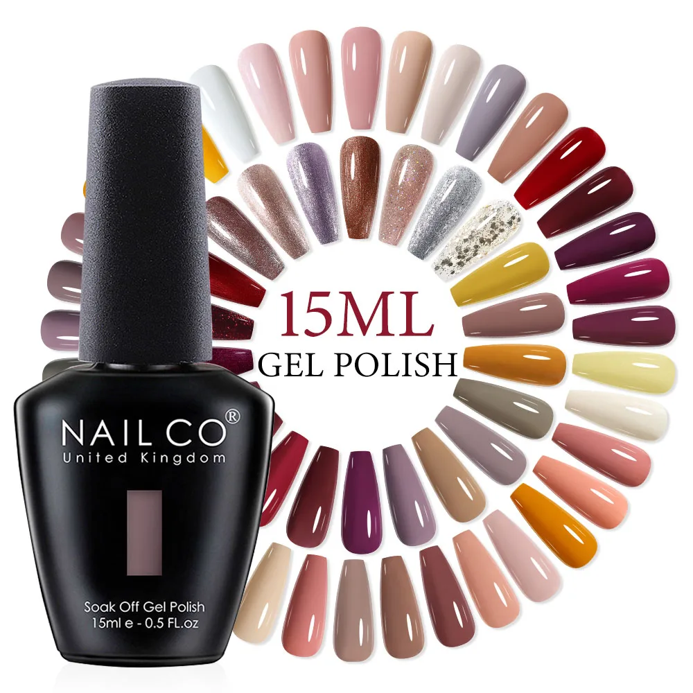  NAILCO 15 ml Hema TPO Free Nude Rot Braun Gel Nagellack 88 Farben Herbst Soak Off UV LED Nagel Gel Lack Nail art Maniküre ﻿