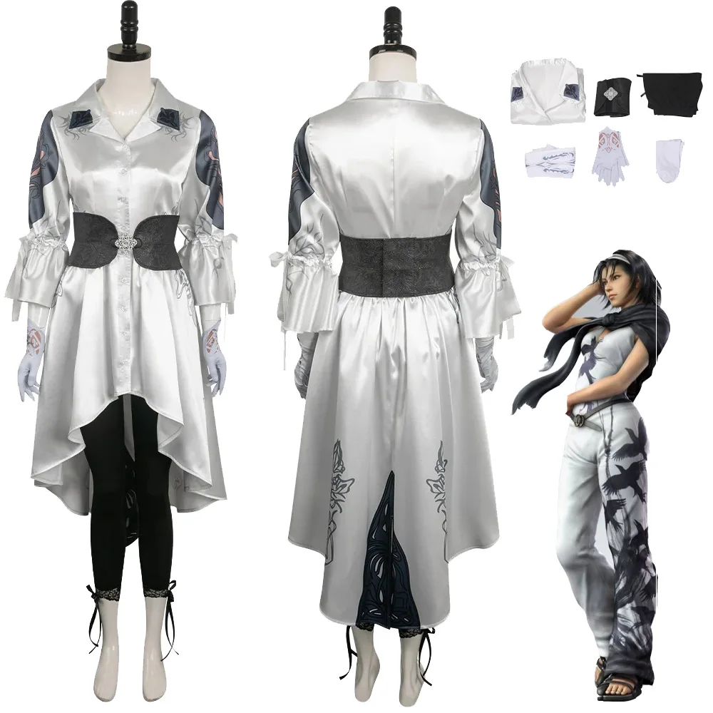 

Game Tekken 8 Jun Kazama Cosplay Costume Dress Pants for Women Girls Fantasia Outfits Halloween Carnival Party Role Play Suit