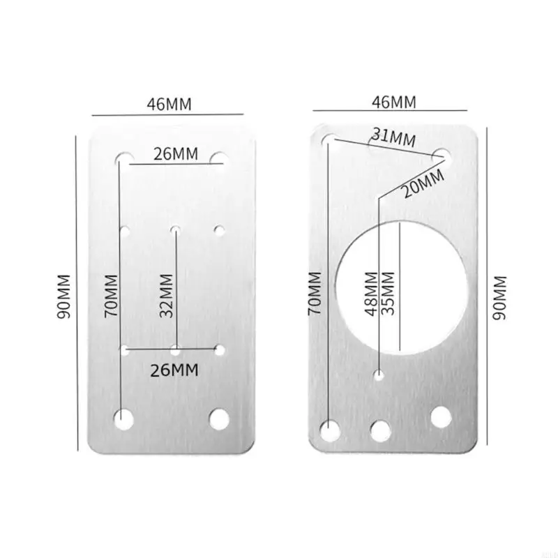 Placa reparo A2UD Cabinete Placa reparo Punto aço inoxidável Suportes reparo Kitchen Fixing Parafundos
