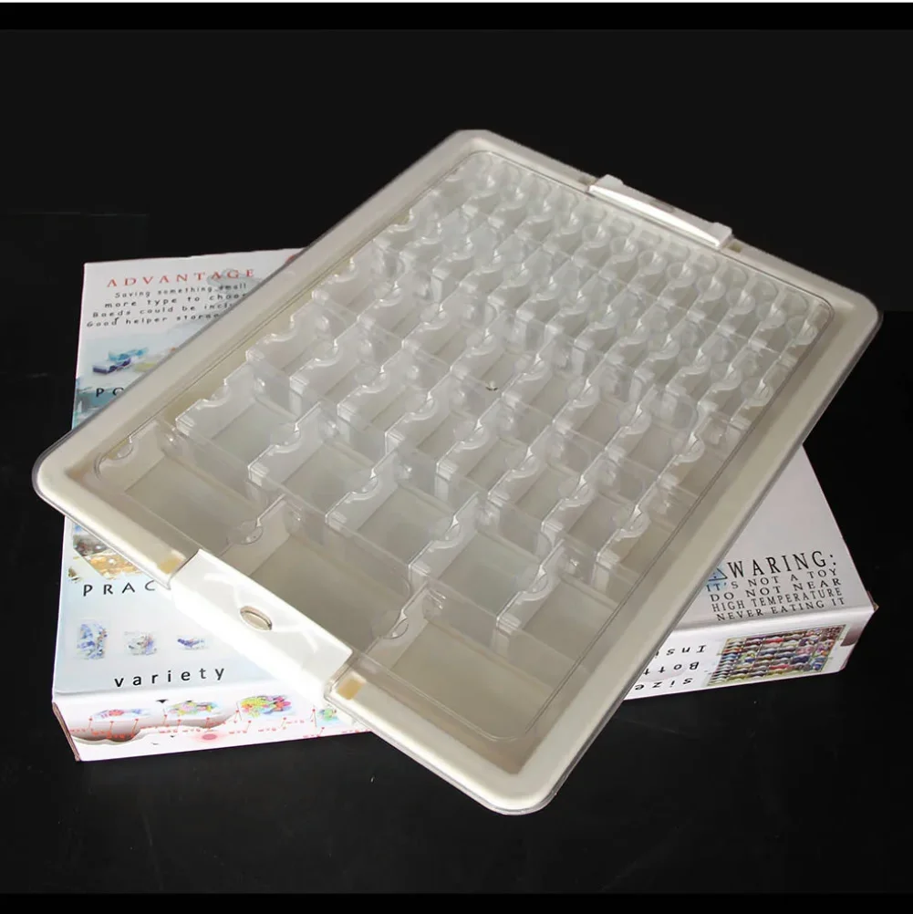 78/50/42/39/34 Grids Diamond Art Bead Storage Organizer Box Plastic Mini Bead Storage Container for Diamond Painting Accessories