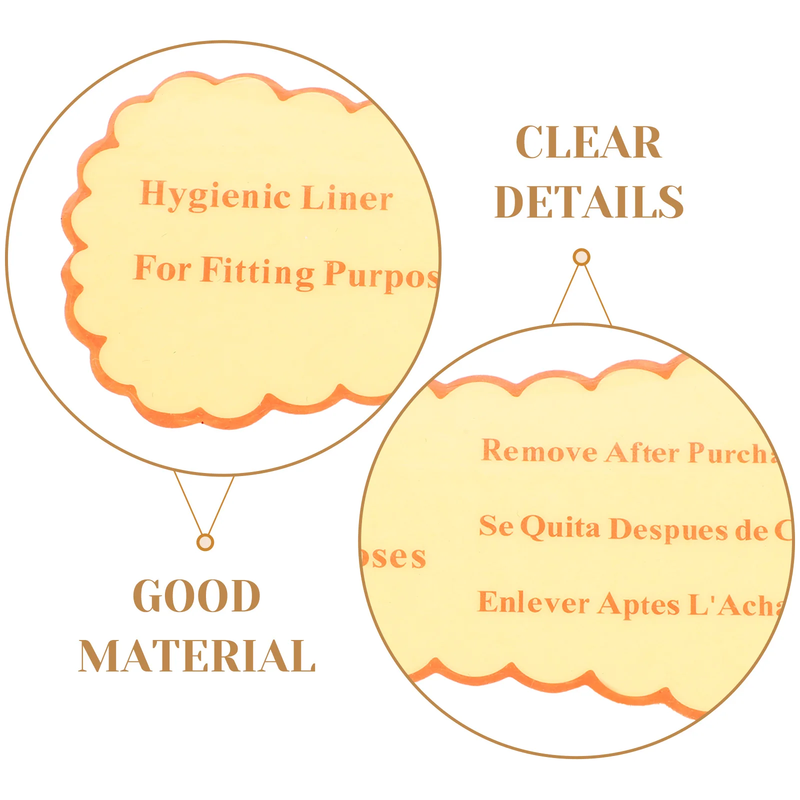 Hygienic Swimsuit Label Sticker Clear Stickers For Underpants Protective Panties