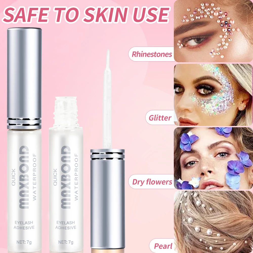 2個入り 硫酸塩フリー 防水まつげ接着剤 速乾性 長持ちするステレオタイプまつげ接着剤 敏感な目と日常使用に * #