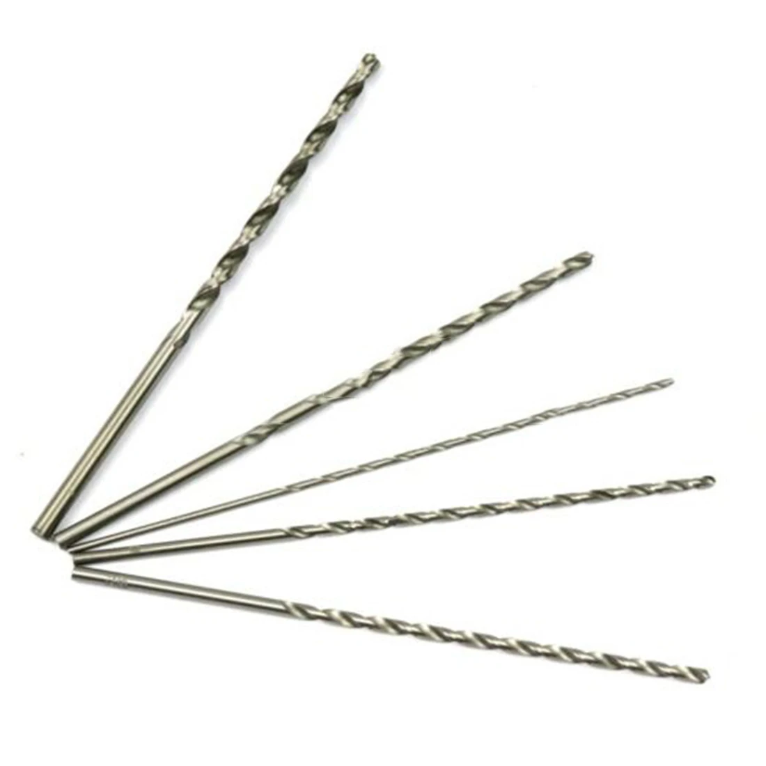 5pcs HSS 150mm 2-5mm Extra Long Straight High Speed Steel Shank Drill Bits Set For Drilling Wood, Plastic Aluminum, Alloy