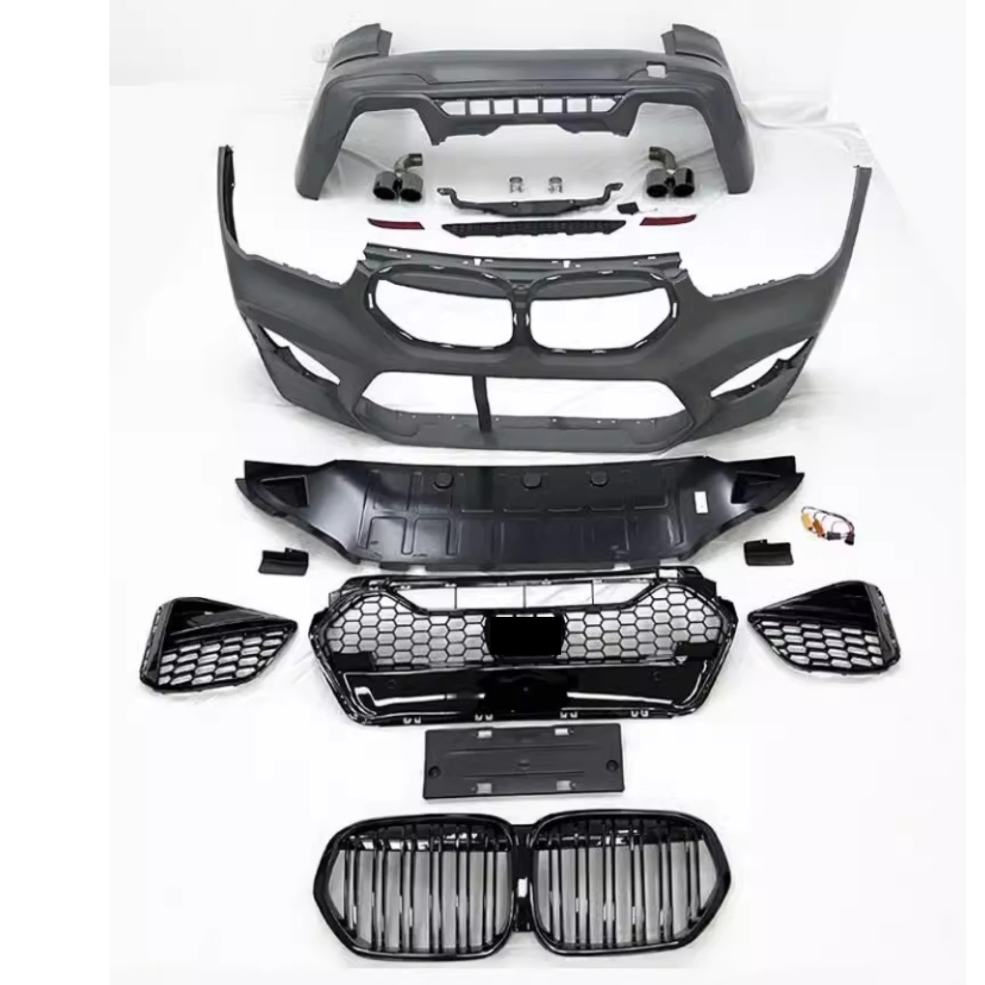 

Front Rear Bumper Grille Fog Lamp Frame Assembly for BMW X1 16-22 Upgraded X3M New Style Body Kit Car Accessories