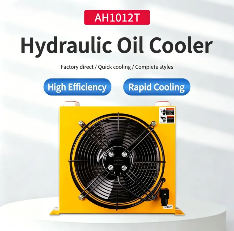 Hydraulic Oil Air Cooler w/ Temperature Control Switch For Truck Lorry Crane Refit Hydraulic Cooling Radiator