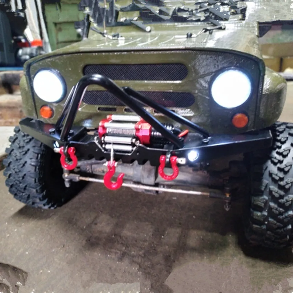 RC-Modellfahrzeug im Maßstab 1:10, Raupenautos, Zubehör, kabelgebunden, automatische simulierte Metallwinde für 1/10 TRX4 TRX6 SCX10 Axial Redcat