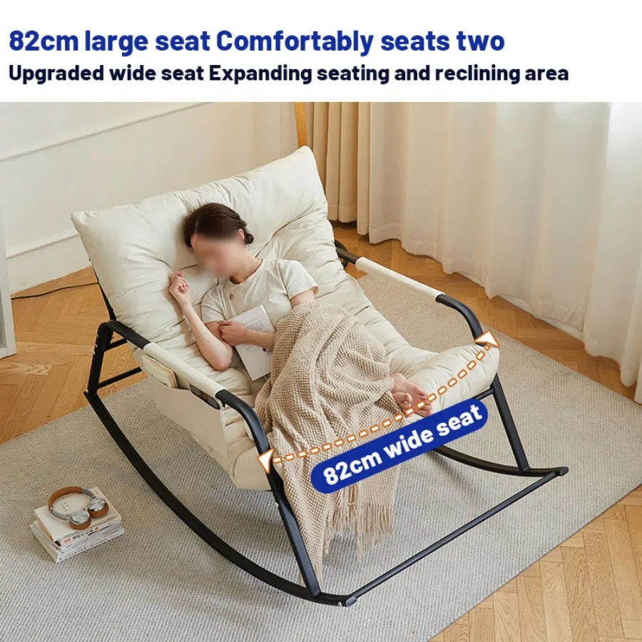 Wygodny, ponadgabarytowy projekt ptasiego gniazda do foteli bujanych na tarasie zewnętrznym, rattanowe fotele bujane z poduszkami, amortyzowany loun