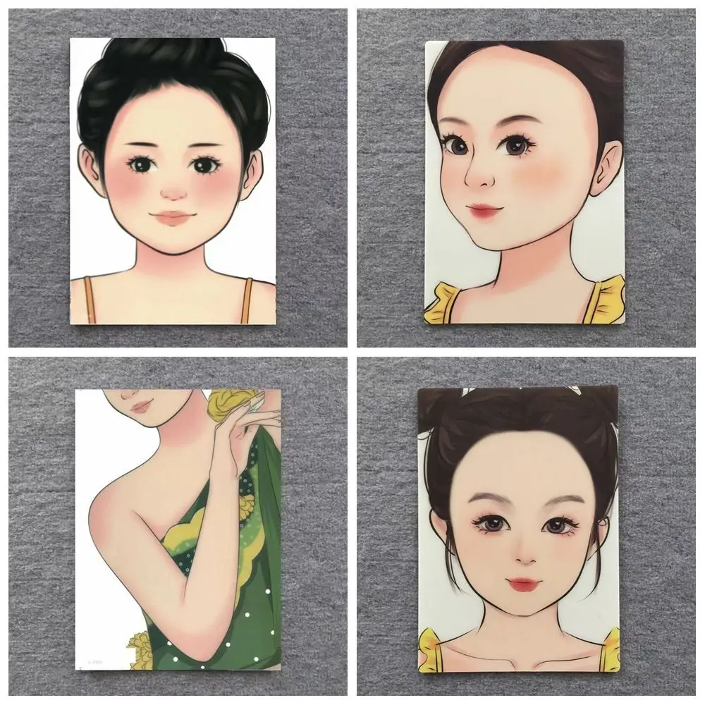 Plantilla de práctica de pintura de maquillaje reutilizable, tablero de plantilla de pintura facial atractiva para principiantes y niños