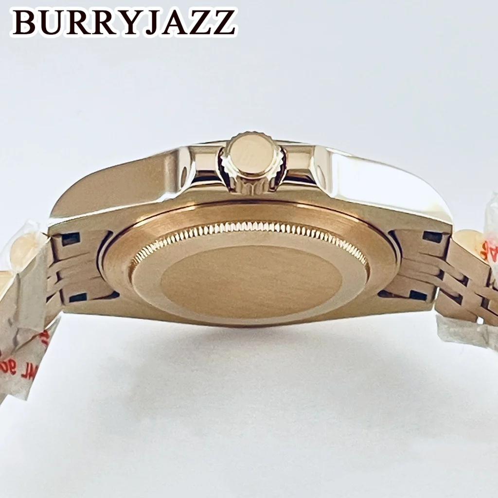 BURRYJAZZ 40mm 24 Hours GMT Steel Bezel Fit NH34 NH35 NH36 NH38 ETA2824 Movement Sapphire Crystal Explorer Watches Watch Case