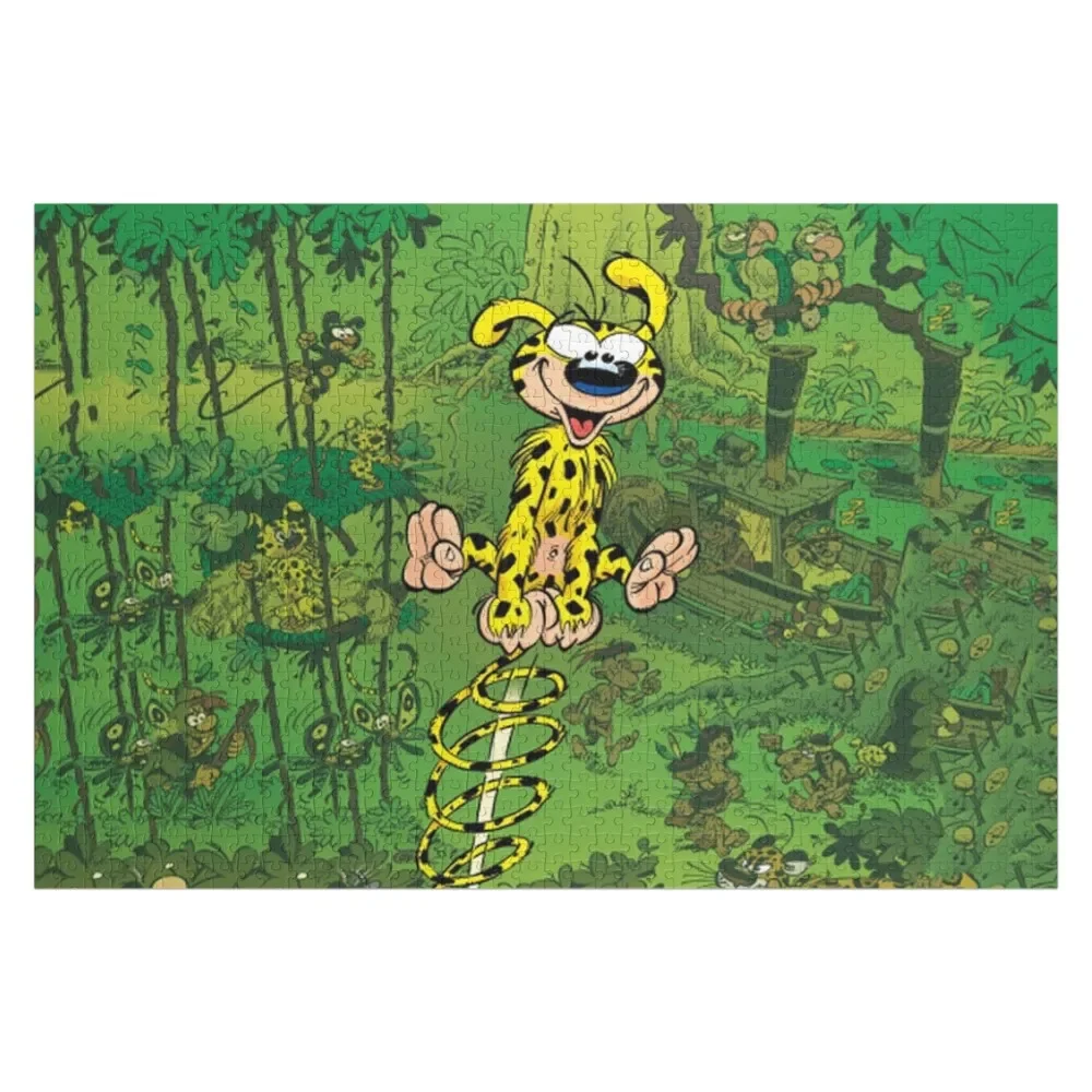 Marsupilami spring original Jigsaw Puzzle Customizable Child Gift Wooden Name Personalized Wooden Name Puzzle