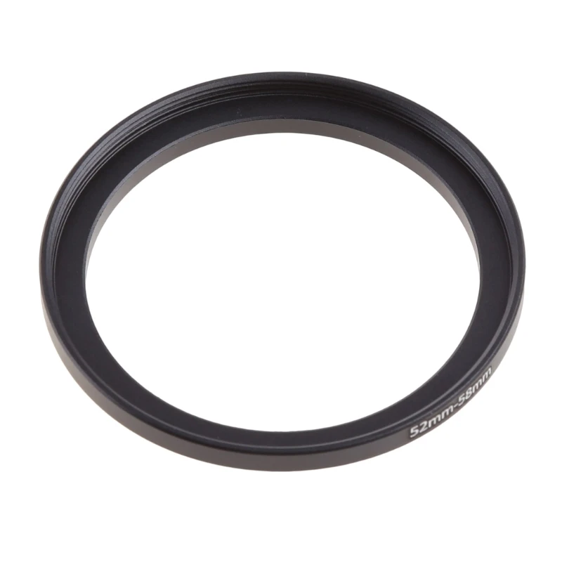 DX62 Durable Metal Camera Lens Filter Step Up & Down Ring Adapter For  for Nikon  All Camera DSLR 52mm to 58mm Black