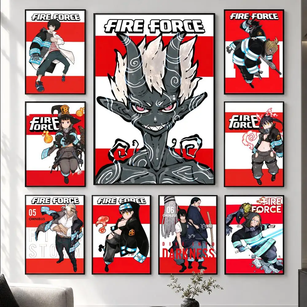 anime Fire Force Poster  HD Poster Simple Home Decoration Suitable for Living Room Bedroom Corridor Gift Giving