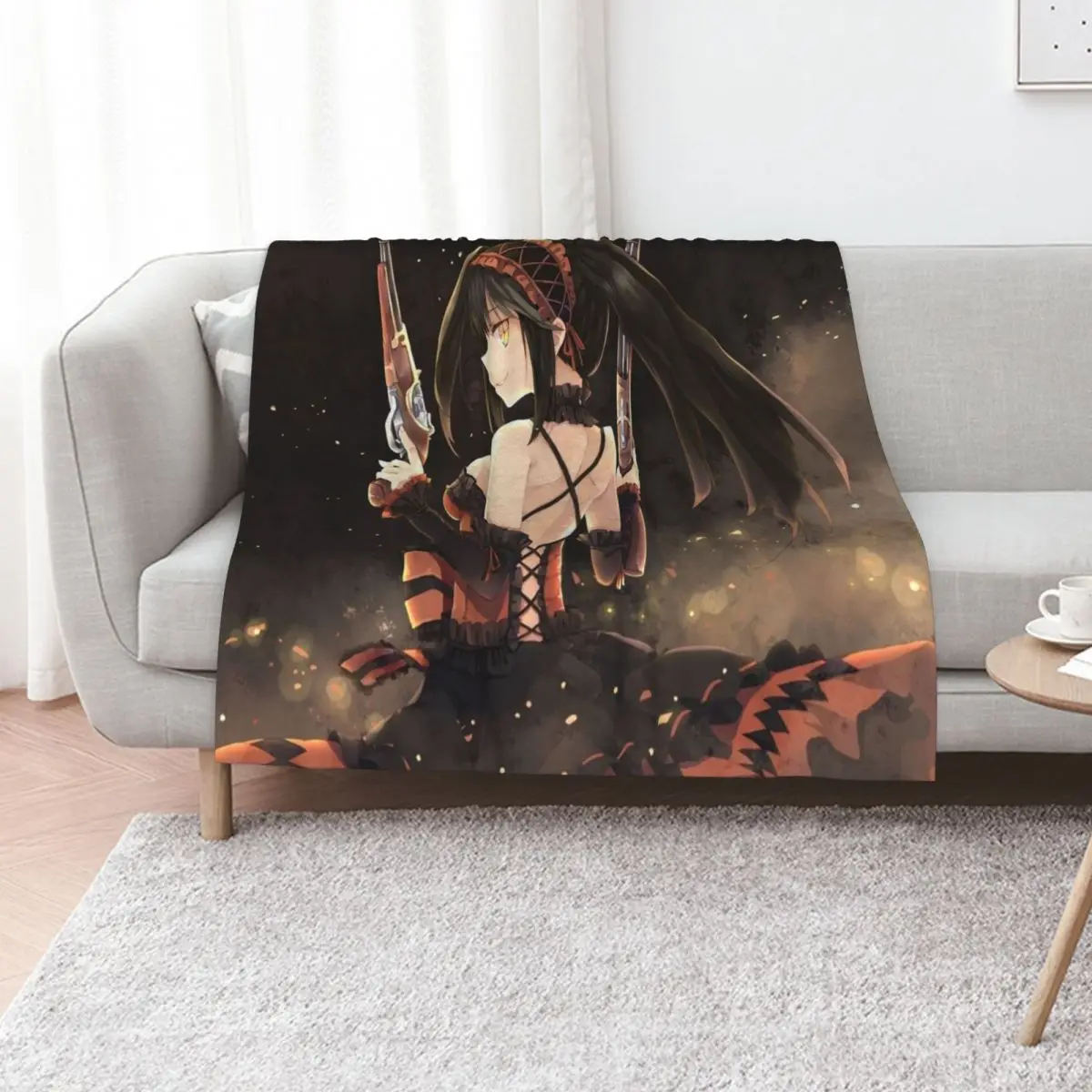 Tokisaki Kurumi - Date A Live Throw Blanket Flannels sofa bed Single Flannel Nap Plush Blankets